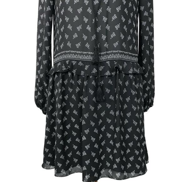 Max Studio Pullover Ruffled Lace Up Mini Lined Dress - Picture 5 of 12